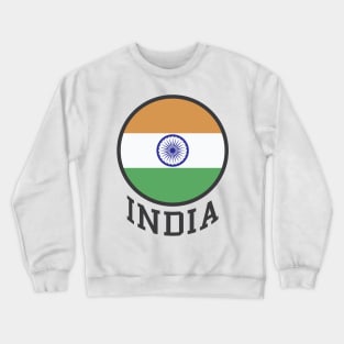 India Flag Logo Tricolor with Ashoka Chakra Desi Indian Crewneck Sweatshirt